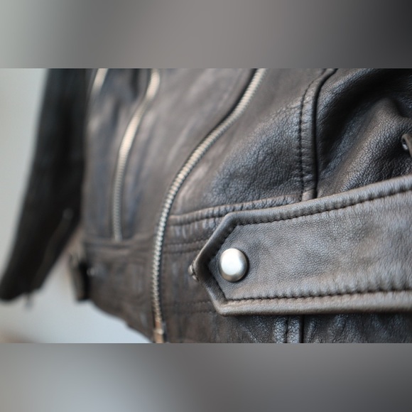 SALE!! 🔥 MAJE 100% Genuine LAMBSKIN LEATHER JACKET - Picture 12 of 16